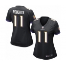 Women's Baltimore Ravens #11 Seth Roberts Game Black Alternate Football Jersey