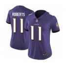 Women's Baltimore Ravens #11 Seth Roberts Purple Team Color Vapor Untouchable Limited Player Football Jersey