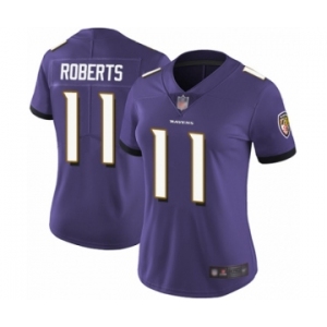 Women's Baltimore Ravens #11 Seth Roberts Purple Team Color Vapor Untouchable Limited Player Football Jersey