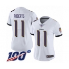 Women's Baltimore Ravens #11 Seth Roberts White Vapor Untouchable Limited Player 100th Season Football Jersey