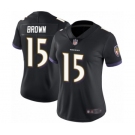 Women's Baltimore Ravens #15 Marquise Brown Black Alternate Vapor Untouchable Limited Player Football Jersey