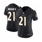 Women's Baltimore Ravens #21 Mark Ingram II Black Alternate Vapor Untouchable Limited Player Football Jersey