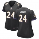 Womens Baltimore Ravens #24 Malaki Starks Nike Black Alternate Limited Jersey