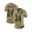 Women's Baltimore Ravens #24 Marcus Peters Limited Camo 2018 Salute to Service Football Jersey