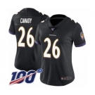 Women's Baltimore Ravens #26 Maurice Canady Black Alternate Vapor Untouchable Limited Player 100th Season Football Jersey