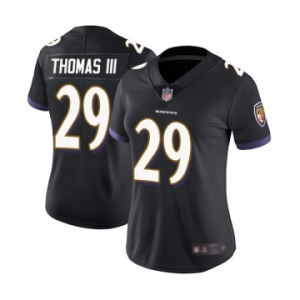 Women's Baltimore Ravens #29 Earl Thomas III Black Alternate Vapor Untouchable Limited Player Football Jersey