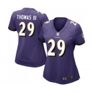 Women's Baltimore Ravens #29 Earl Thomas III Game Purple Team Color Football Jersey