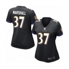 Women's Baltimore Ravens #37 Iman Marshall Game Black Alternate Football Jersey