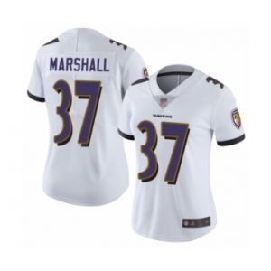 Women's Baltimore Ravens #37 Iman Marshall White Vapor Untouchable Limited Player Football Jersey