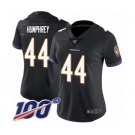 Women's Baltimore Ravens #44 Marlon Humphrey Black Alternate Vapor Untouchable Limited Player 100th Season Football Jersey