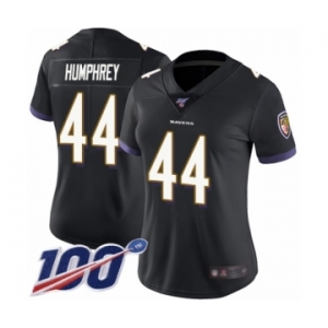 Women's Baltimore Ravens #44 Marlon Humphrey Black Alternate Vapor Untouchable Limited Player 100th Season Football Jersey