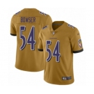 Women's Baltimore Ravens #54 Tyus Bowser Limited Gold Inverted Legend Football Jersey