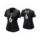 Women's Baltimore Ravens #6 Patrick Queen Black Vapor Untouchable Limited Football Jersey