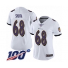 Women's Baltimore Ravens #68 Matt Skura White Vapor Untouchable Limited Player 100th Season Football Jersey