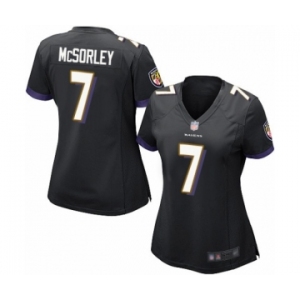 Women's Baltimore Ravens #7 Trace McSorley Game Black Alternate Football Jersey