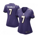 Women's Baltimore Ravens #7 Trace McSorley Game Purple Team Color Football Jersey