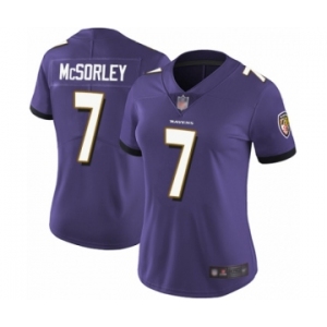 Women's Baltimore Ravens #7 Trace McSorley Purple Team Color Vapor Untouchable Limited Player Football Jersey