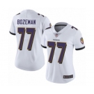 Women's Baltimore Ravens #77 Bradley Bozeman White Vapor Untouchable Limited Player Football Jersey