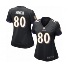 Women's Baltimore Ravens #80 Miles Boykin Game Black Alternate Football Jersey