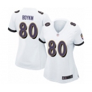 Women's Baltimore Ravens #80 Miles Boykin Game White Football Jersey