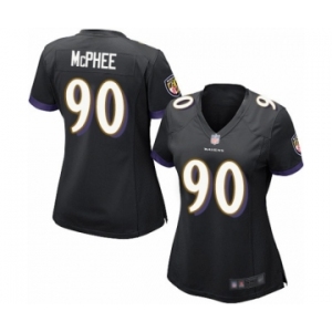 Women's Baltimore Ravens #90 Pernell McPhee Game Black Alternate Football Jersey