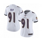 Women's Baltimore Ravens #91 Shane Ray White Vapor Untouchable Limited Player Football Jersey