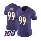 Women's Baltimore Ravens #99 Matt Judon Purple Team Color Vapor Untouchable Limited Player 100th Season Football Jersey