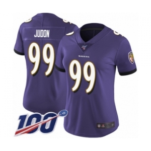 Women's Baltimore Ravens #99 Matt Judon Purple Team Color Vapor Untouchable Limited Player 100th Season Football Jersey