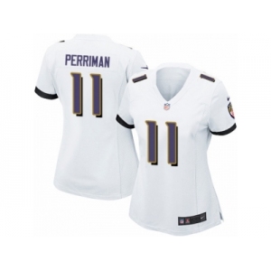 Women's Nike Baltimore Ravens #11 Breshad Perriman Game White NFL Jersey