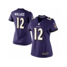 Women's Nike Baltimore Ravens #12 Mike Wallace Limited Purple Team Color NFL Jersey