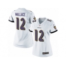 Women's Nike Baltimore Ravens #12 Mike Wallace Limited White NFL Jersey