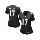 Women's Nike Baltimore Ravens #17 Mike Wallace Limited Black Alternate NFL Jersey