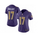 Women's Nike Baltimore Ravens #17 Mike Wallace Limited Purple Rush NFL Jersey