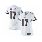 Women's Nike Baltimore Ravens #17 Mike Wallace Limited White NFL Jersey