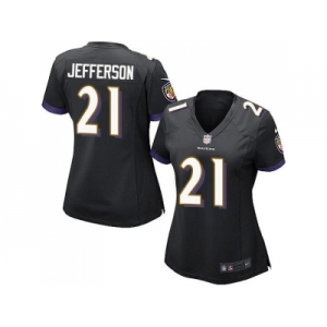 Women's Nike Baltimore Ravens #21 Tony Jefferson Black Alternate Stitched NFL New Elite Jersey