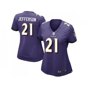 Women's Nike Baltimore Ravens #21 Tony Jefferson Purple Team Color Stitched NFL New Elite Jersey