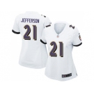 Women's Nike Baltimore Ravens #21 Tony Jefferson White Stitched NFL New Elite Jersey