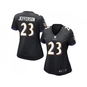 Women's Nike Baltimore Ravens #23 Tony Jefferson Black Alternate Stitched NFL New Elite Jersey