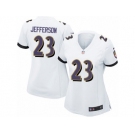 Women's Nike Baltimore Ravens #23 Tony Jefferson Game White NFL Jersey