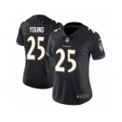 Women's Nike Baltimore Ravens #25 Tavon Young Vapor Untouchable Limited Black Alternate NFL Jersey