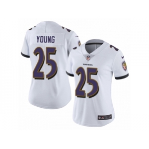 Women's Nike Baltimore Ravens #25 Tavon Young Vapor Untouchable Limited White NFL Jersey