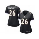 Women's Nike Baltimore Ravens #26 Marlon Humphrey Limited Black Alternate NFL Jersey