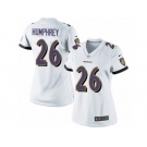 Women's Nike Baltimore Ravens #26 Marlon Humphrey Limited White NFL Jersey