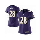 Women's Nike Baltimore Ravens #28 Terrance West Limited Purple Team Color NFL Jersey