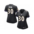 Women's Nike Baltimore Ravens #30 Kenneth Dixon Limited Black Alternate NFL Jersey