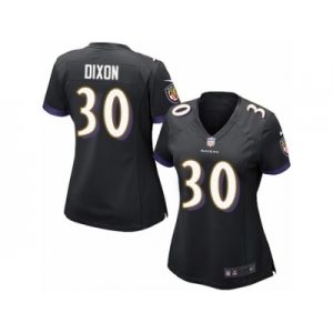 Women's Nike Baltimore Ravens #30 Kenneth Dixon Limited Black Alternate NFL Jersey