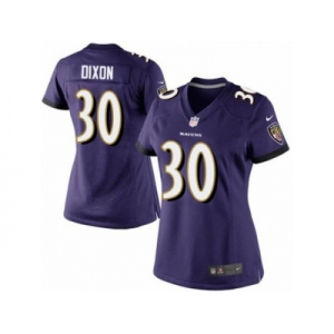 Women's Nike Baltimore Ravens #30 Kenneth Dixon Limited Purple Team Color NFL Jersey