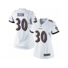 Women's Nike Baltimore Ravens #30 Kenneth Dixon Limited White NFL Jersey