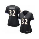 Women's Nike Baltimore Ravens #32 Eric Weddle Limited Black Alternate NFL Jersey