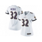 Women's Nike Baltimore Ravens #32 Eric Weddle Limited White NFL Jersey